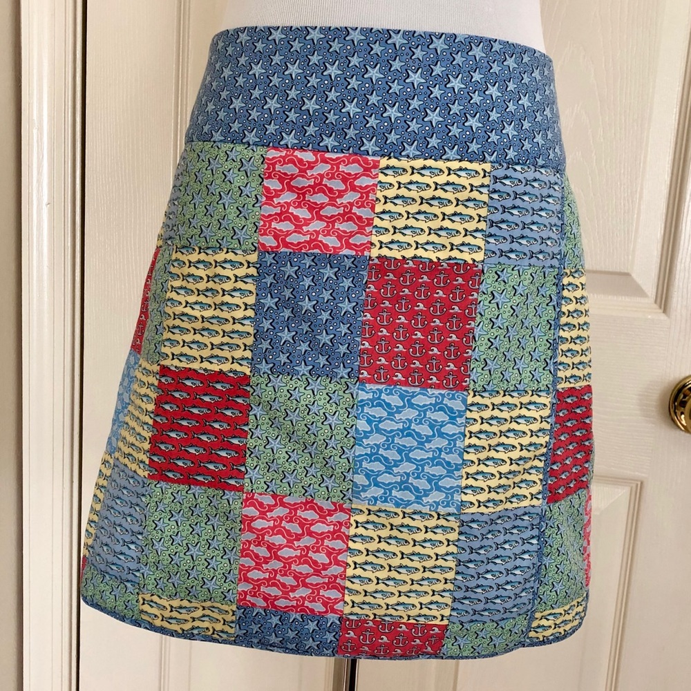 VINEYARD VINES Patchwork Faux Wrap Skirt